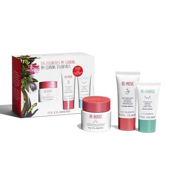 Coffret My Clarins - Crème RE-BOOST, Gel Nettoyant RE-MOVE, Masque RE-CHARGE