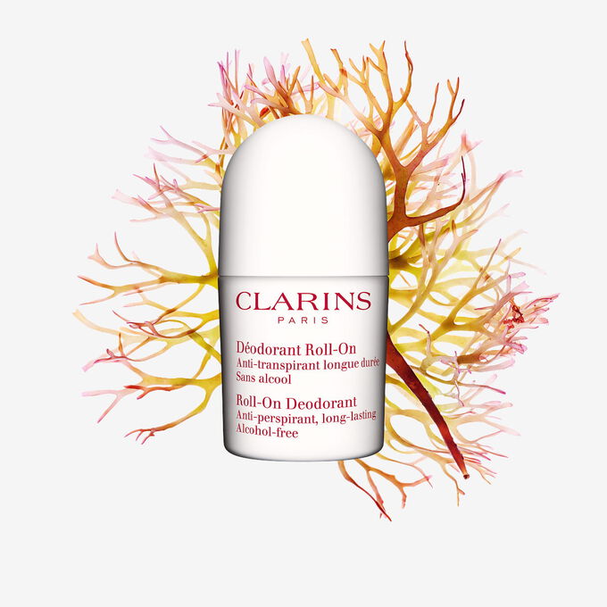 D&eacute;odorant roll-on Clarins &agrave; l&rsquo;extrait de pin naturel con&ccedil;u pour offrir une protection quotidienne longue dur&eacute;e pour les femmes.