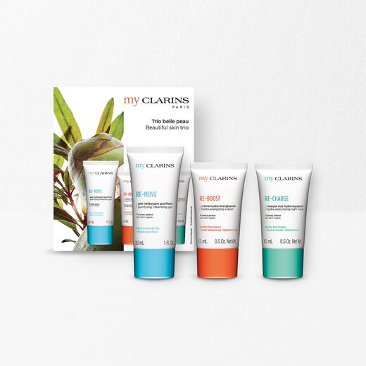 Coffret Trio belle peau Hydratation &amp; Nettoyant - My Clarins