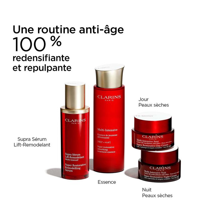 Routine anti-âge Multi-Intensive avec Sérum Lift-Remodelant, Essence, et crèmes jour et nuit