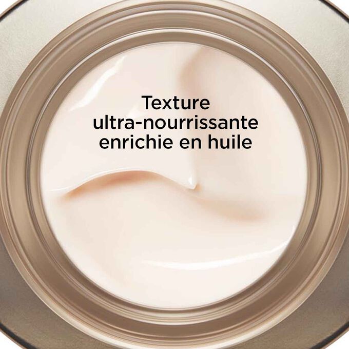 Texture ultra-nourrissante enrichie en huile Crème Nutri-Lumière Jour