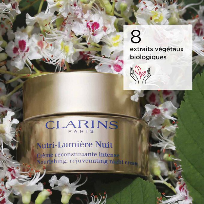 Crème Nutri-Lumière Nuit avec 8 extraits végétaux biologiques