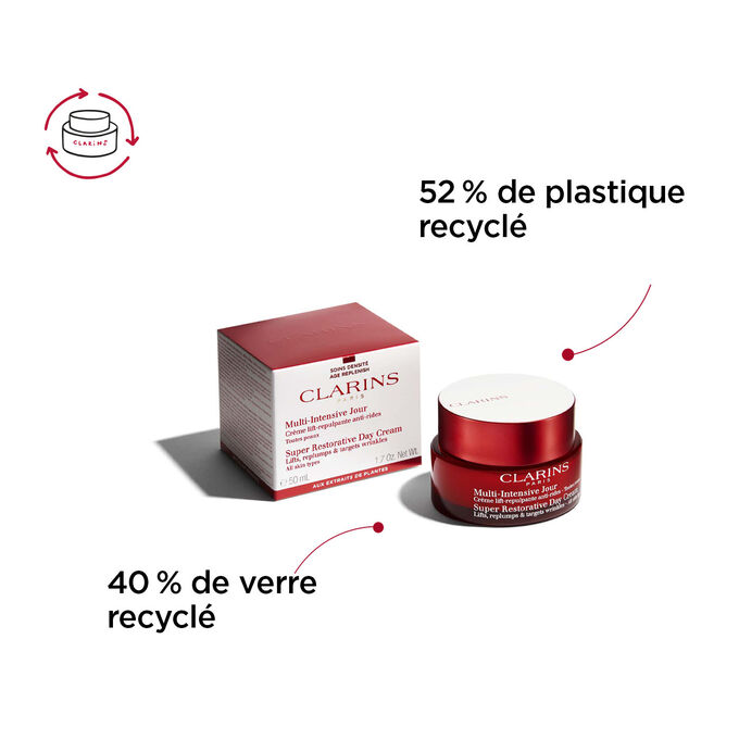 Pot et packaging Multi-Intensive Nuit - Toutes peaux fabriqués à partir de verre et de plastique recyclés