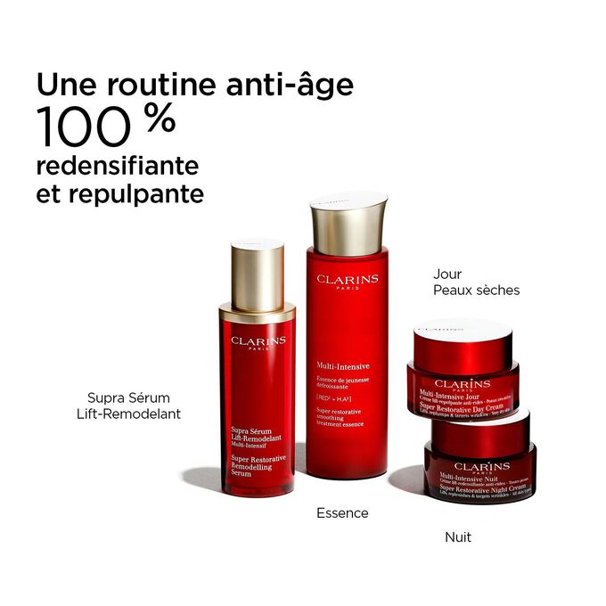 Routine anti-âge Multi-Intensive avec Sérum Lift-Remodelant, Essence, et crèmes jour et nuit