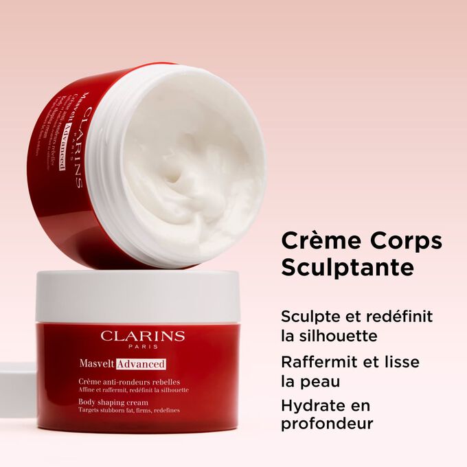 Cr&egrave;me Masvelt Advanced pour sculpter et affiner votre silhouette tout en hydratant en profondeur, pour une peau plus douce.