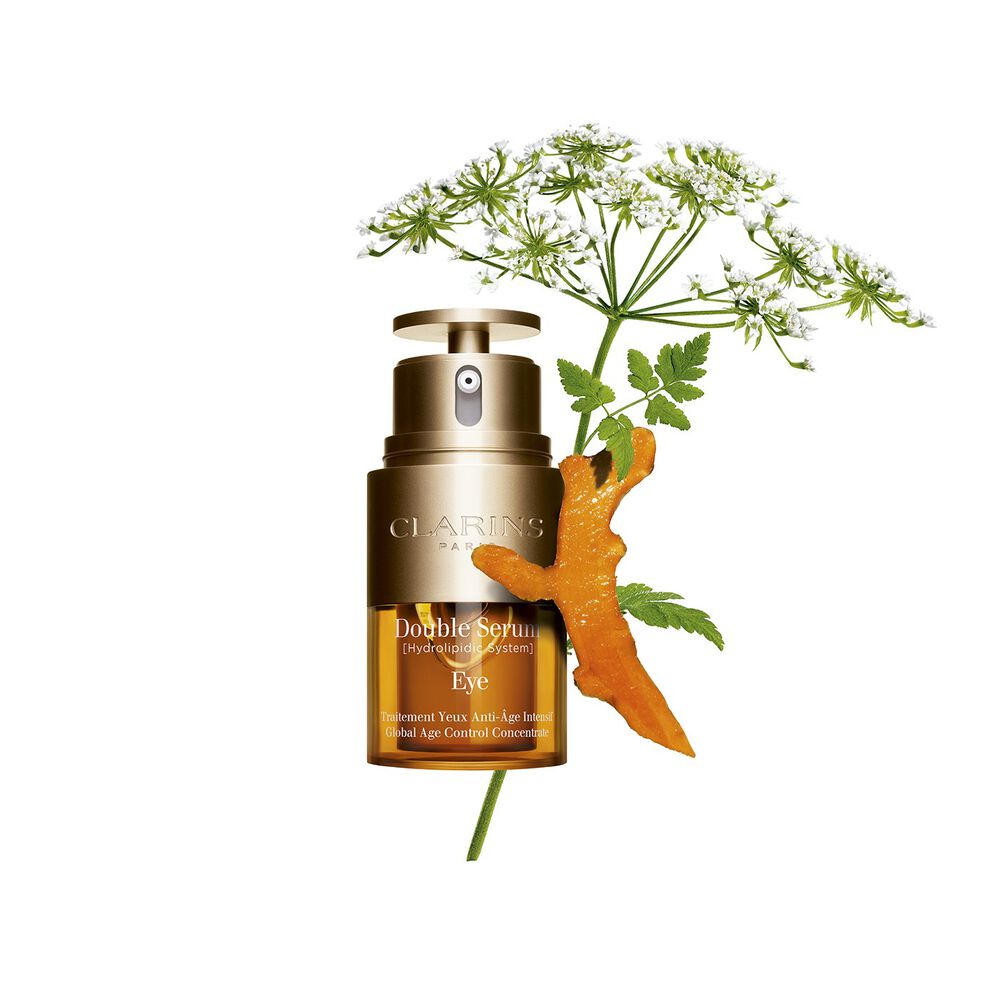 Plan produit Double Serum Eye avec ingrédients