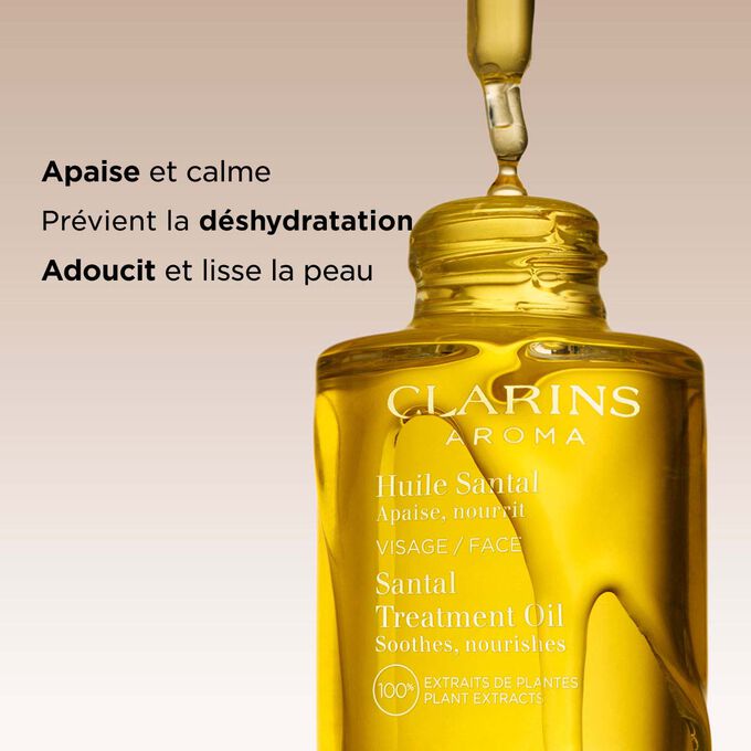Cette huile santal visage apaise et calme les peaux s&egrave;ches, pr&eacute;vient la d&eacute;shydratation et laisse la peau douce et lisse.