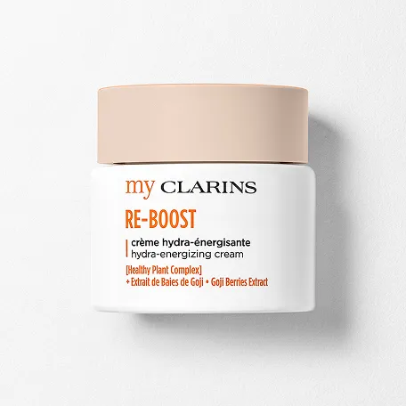Photo de la crème hydra-énergistante My Clarins RE-BOOST pour une peau éclatante de santé
