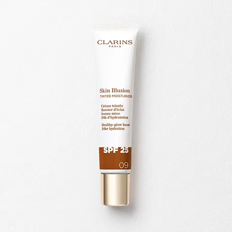 Photo de la crème teintée Skin Illusion Tinted Moisturizer apportant couvrance naturelle et fini lumineux
