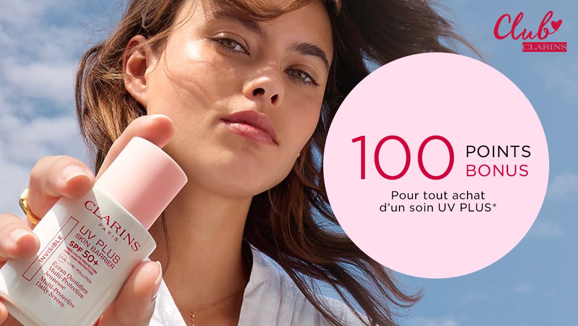 100 points bonus Club Clarins pour l'achat d'un Total Eye Lift ou d'une Recharge Total Eye Lift.