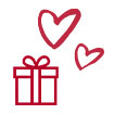 heart & gift pictogram