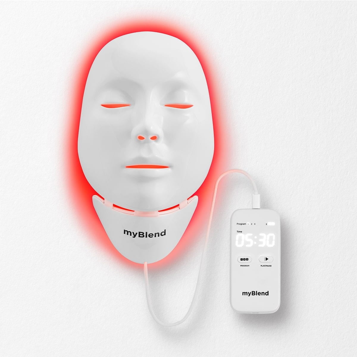 myLEDmask2 - Masque LED rouges &amp; infrarouges stimulant le collag&egrave;ne - Visage + cou