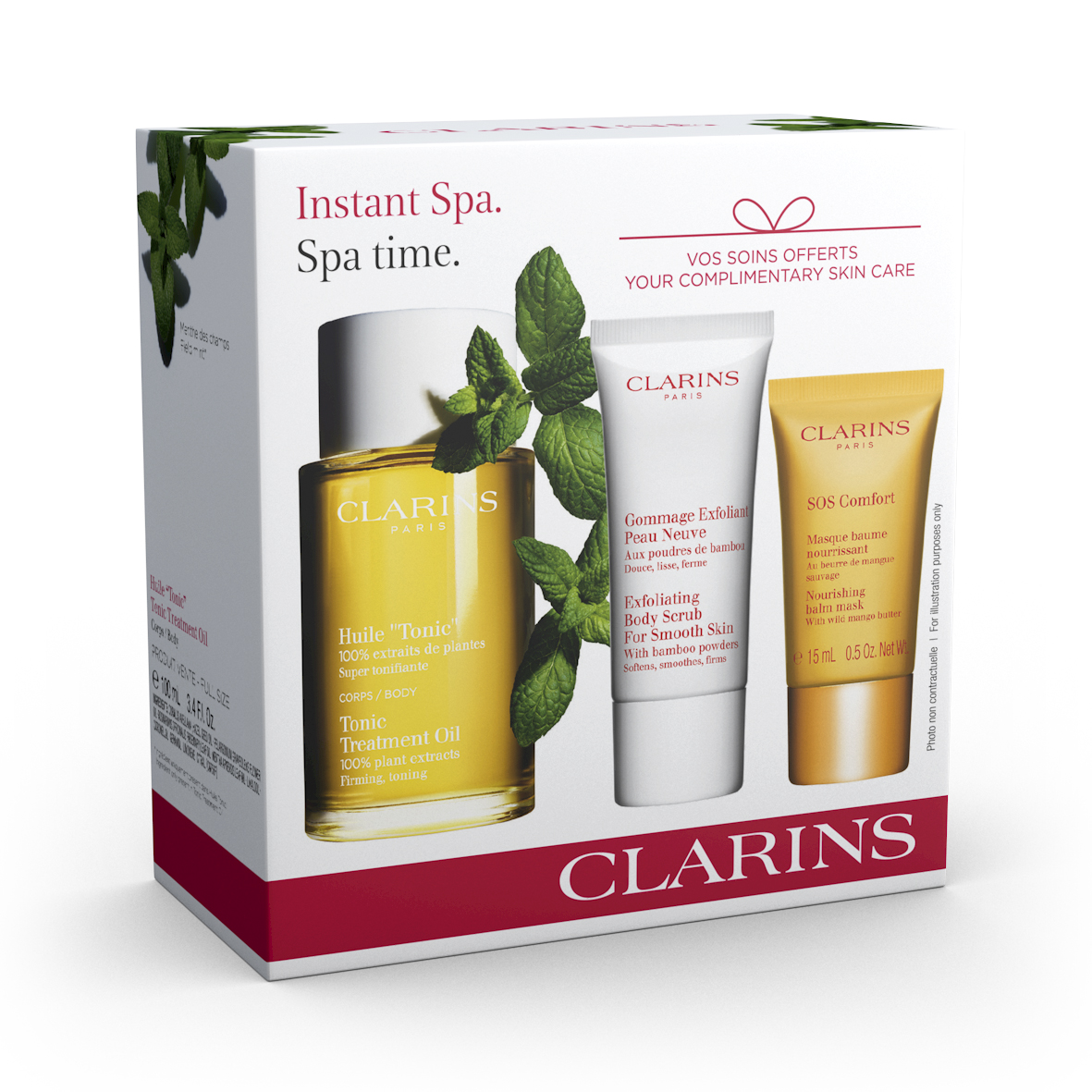 Clarins facial and body spa treatments Instant Spa - Clarins